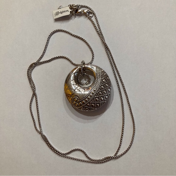 Brighton Trust Your Journey Convertible Disc Necklace in Aqua - Picture 3 of 4